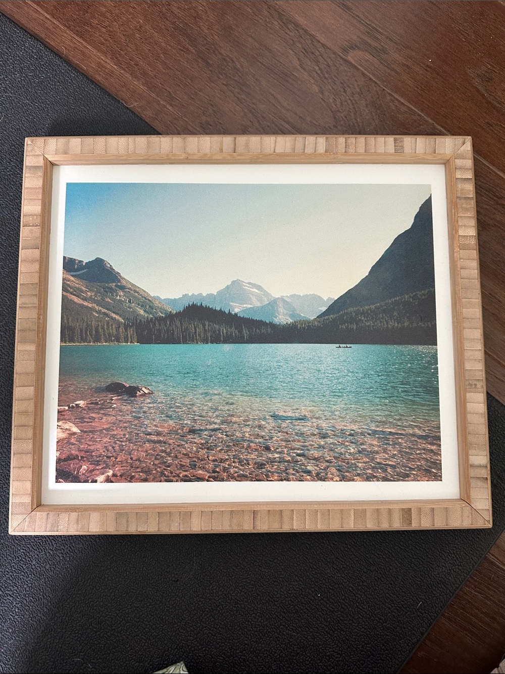 Deny designs from Nordstrom - Wood Frame Mountain Lake Wall Art